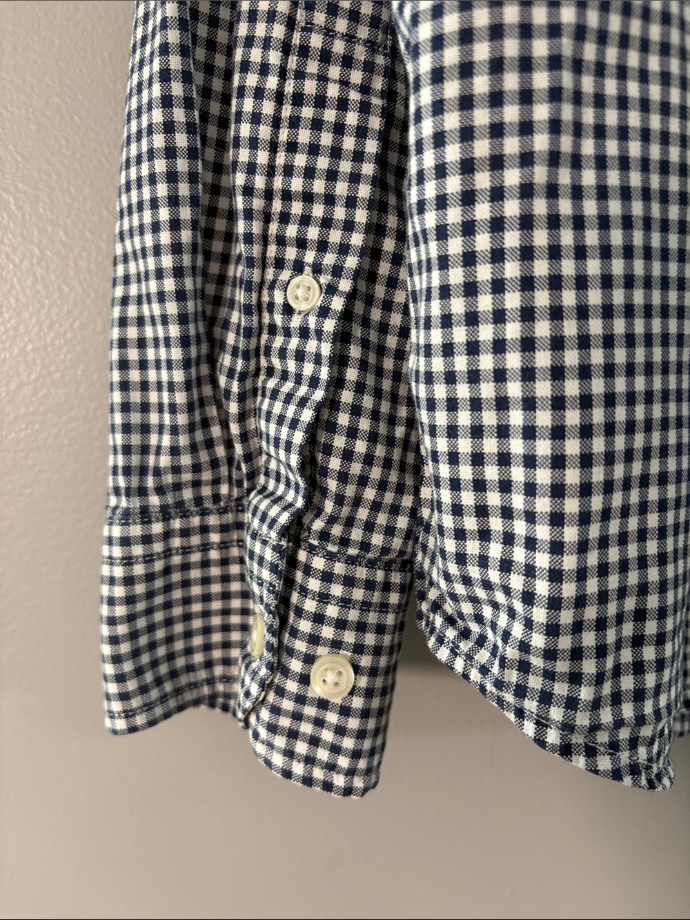 Banana Republic Navy & White Small Checkered Button-Down Shirt size XL - Picture 7 of 8